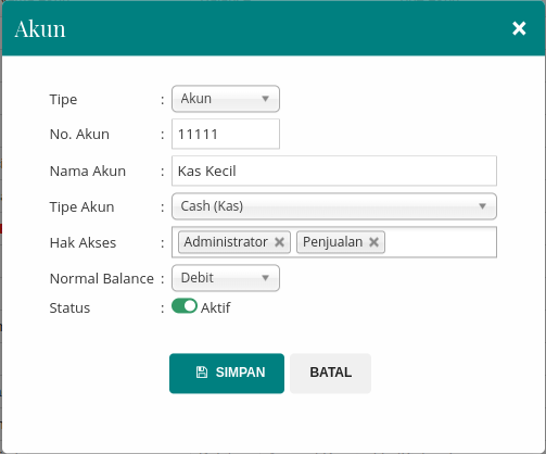 Gambar Formulir Akun