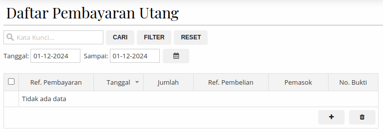 Gambar Daftar Pembayaran Utang