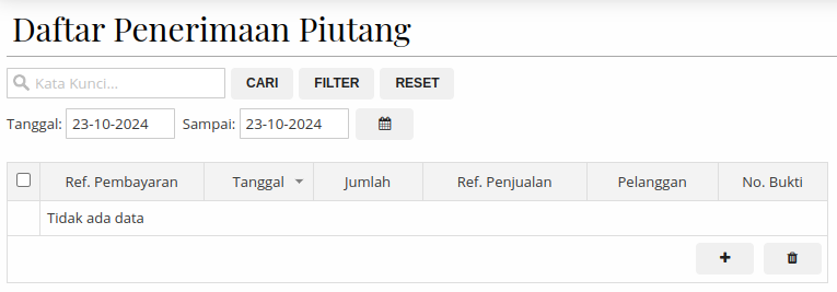 Gambar Daftar Penerimaan Piutang