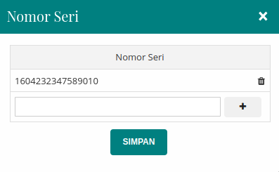 Gambar Tampilkan Tabel Isian Nomor Seri