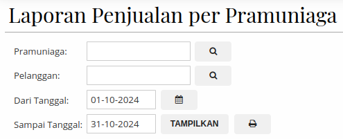 Gambar Laporan Penjualan per Pramuniaga