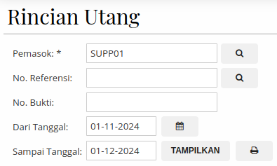 Gambar Laporan Rincian Utang