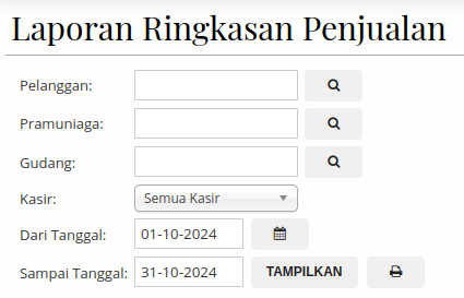 Gambar Laporan Ringkasan Penjualan