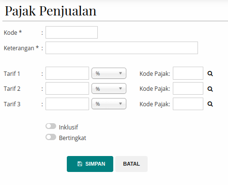 Gambar Formulir Pajak Penjualan