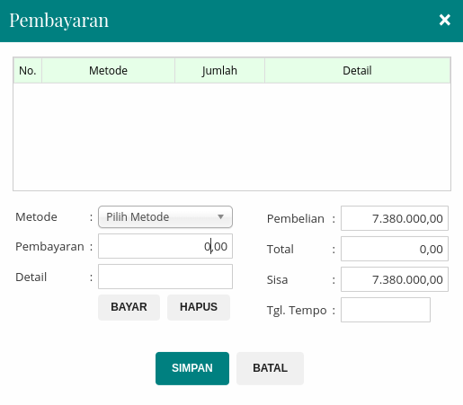 Gambar Formulir Pembayaran