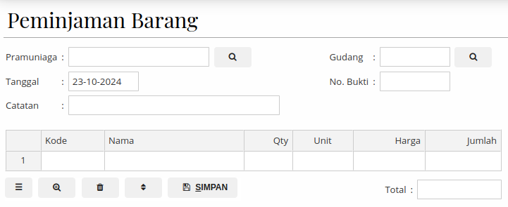 Gambar Formulir Peminjaman Barang