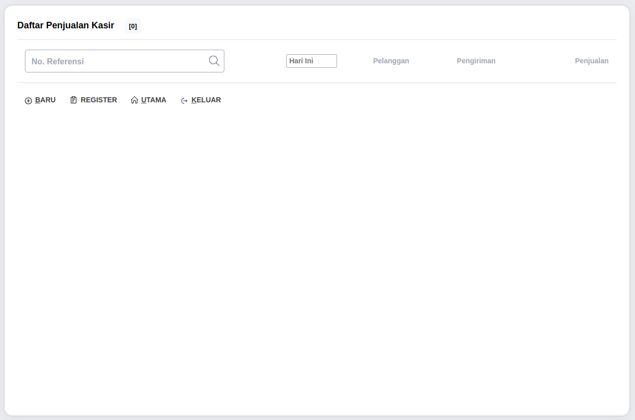 Gambar Daftar Transaksi Penjualan Kasir