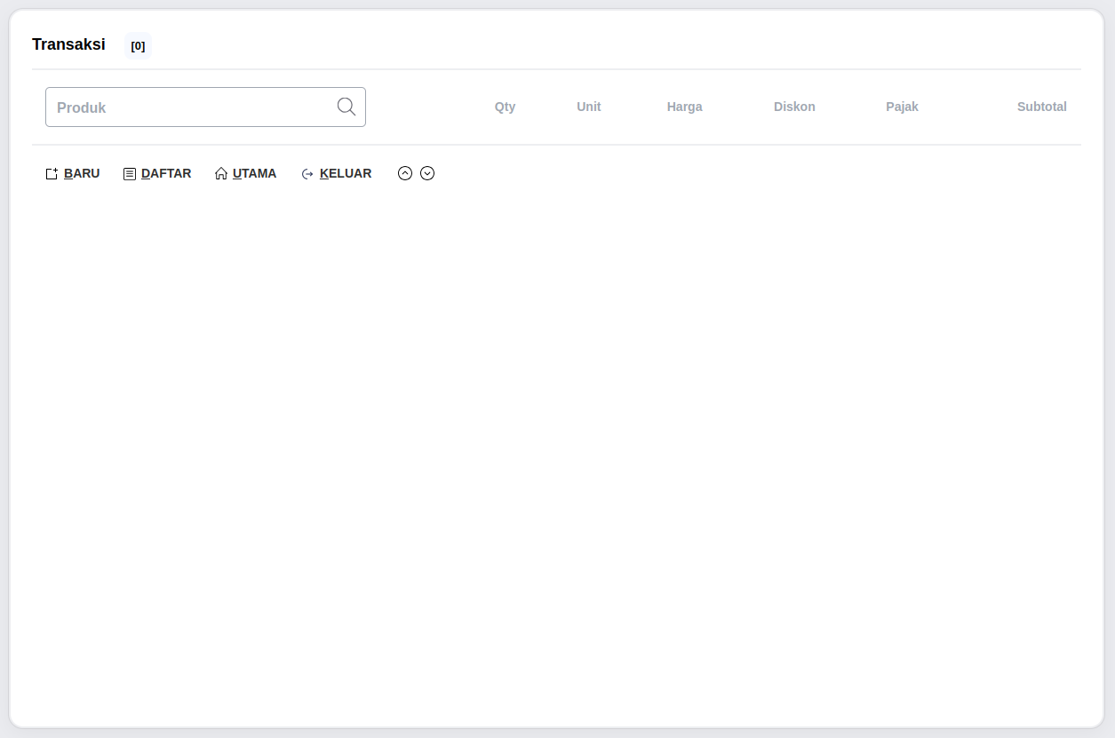 Gambar Tampilan Penjualan Kasir