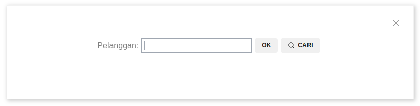 Gambar Kotak Dialog Pengisian Kode Pelanggan