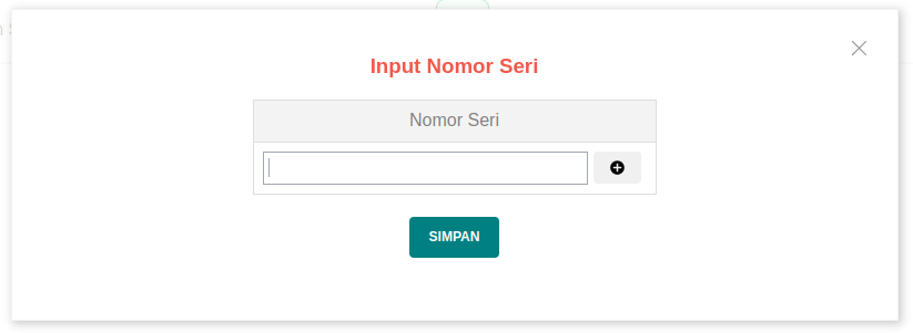 Gambar Tampilan Kotak Dialog Pengisian Nomor Seri